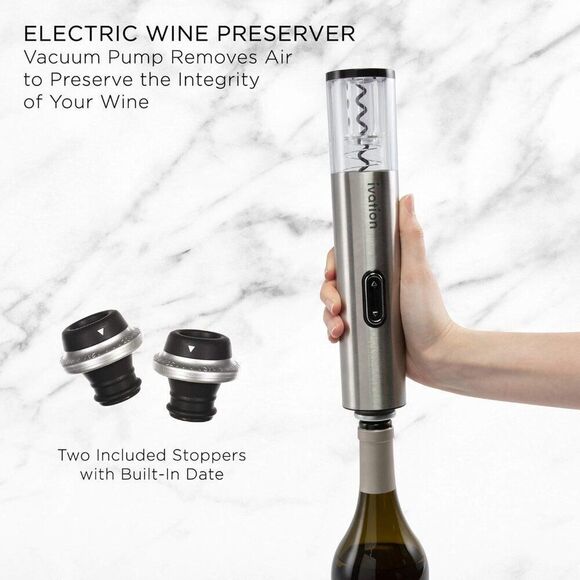 NWT Ivation Stainless Steel Electric Wine Opener Set - Picture 10 of 13